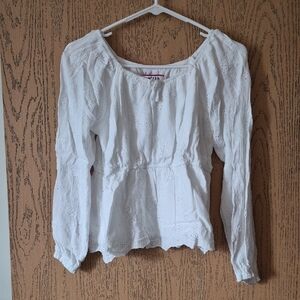 Limited Too White Eyelet Blouse